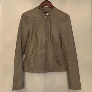 Like New Express Grey Vegan Moto Jacket Small